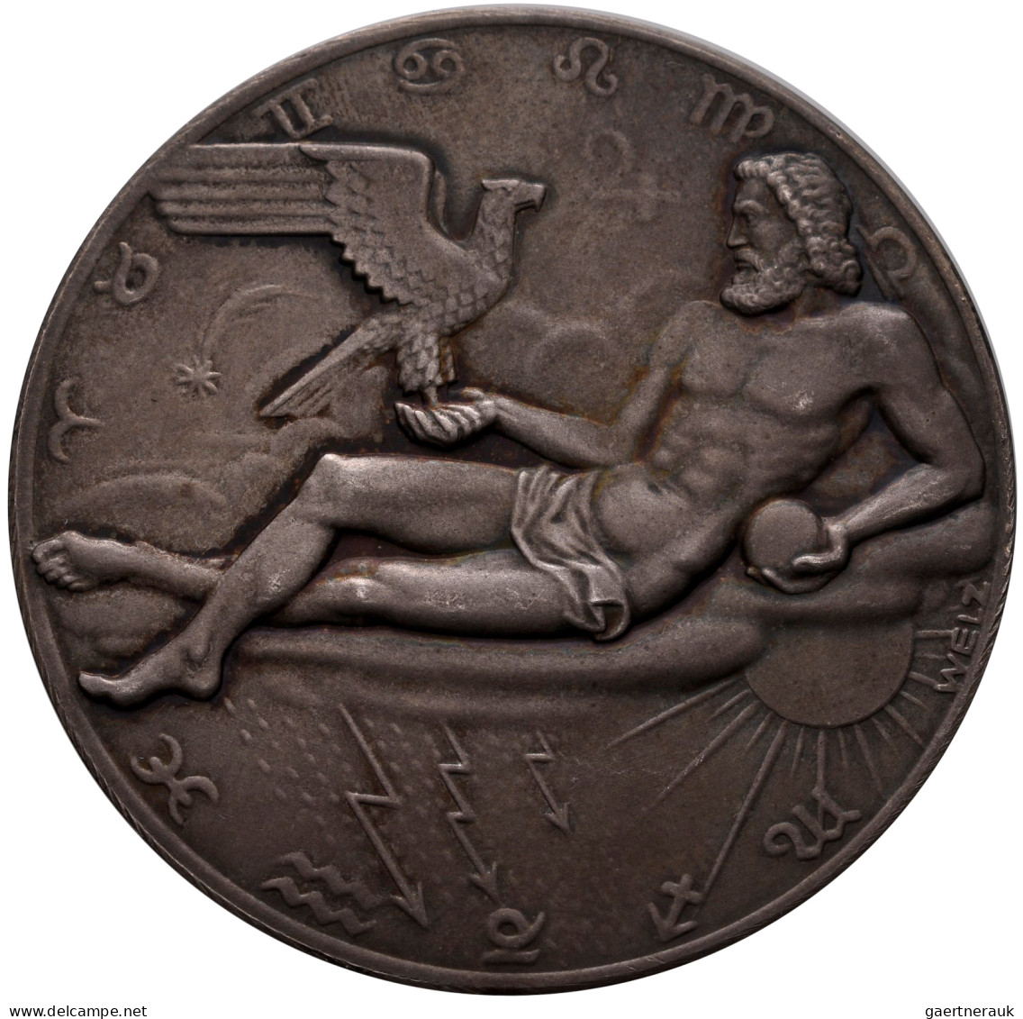 Medaillen Deutschland - Sonstige: Kalendermedaille 1945 Von Welz, Jahresregent J - Otros