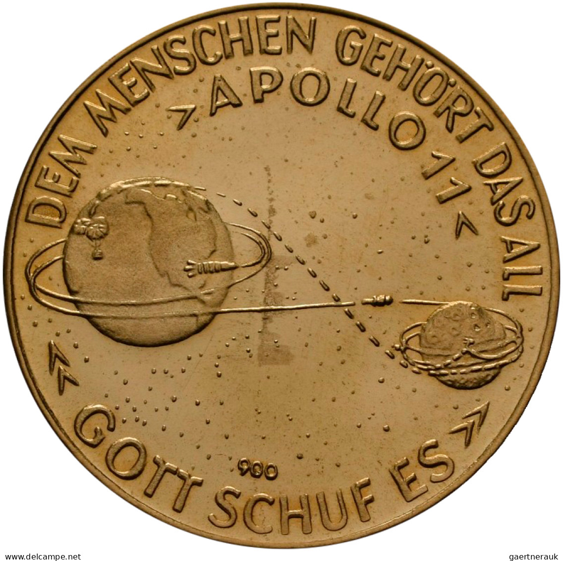 Medaillen Deutschland - Sonstige: Luft- Und Raumfahrt: Goldmedaille 1969; Apollo - Otros