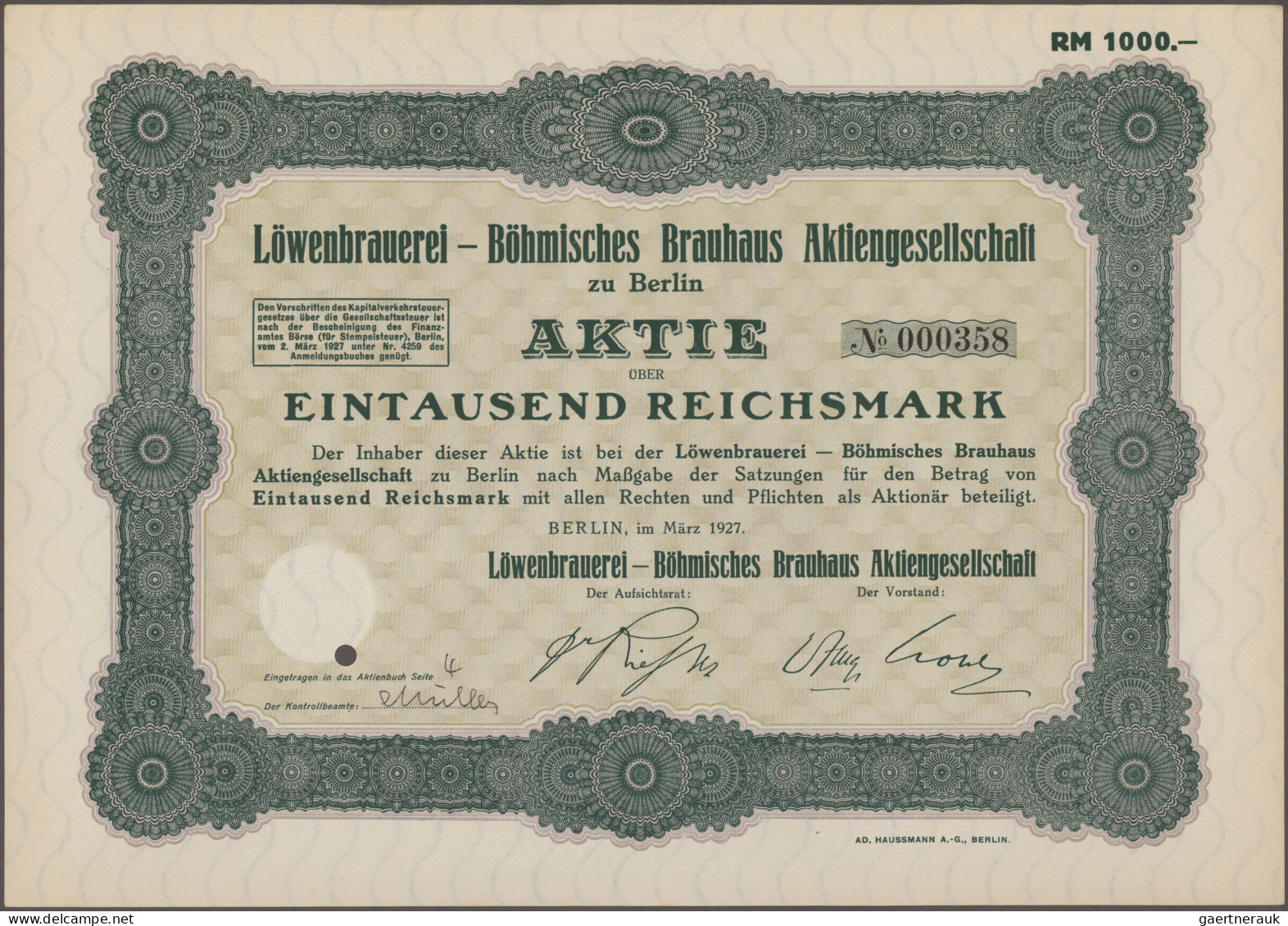 Alte Aktien / Wertpapiere: 5 Ordner Historische Wertpapiere, Voll Mit Fast 300 D - Sonstige & Ohne Zuordnung