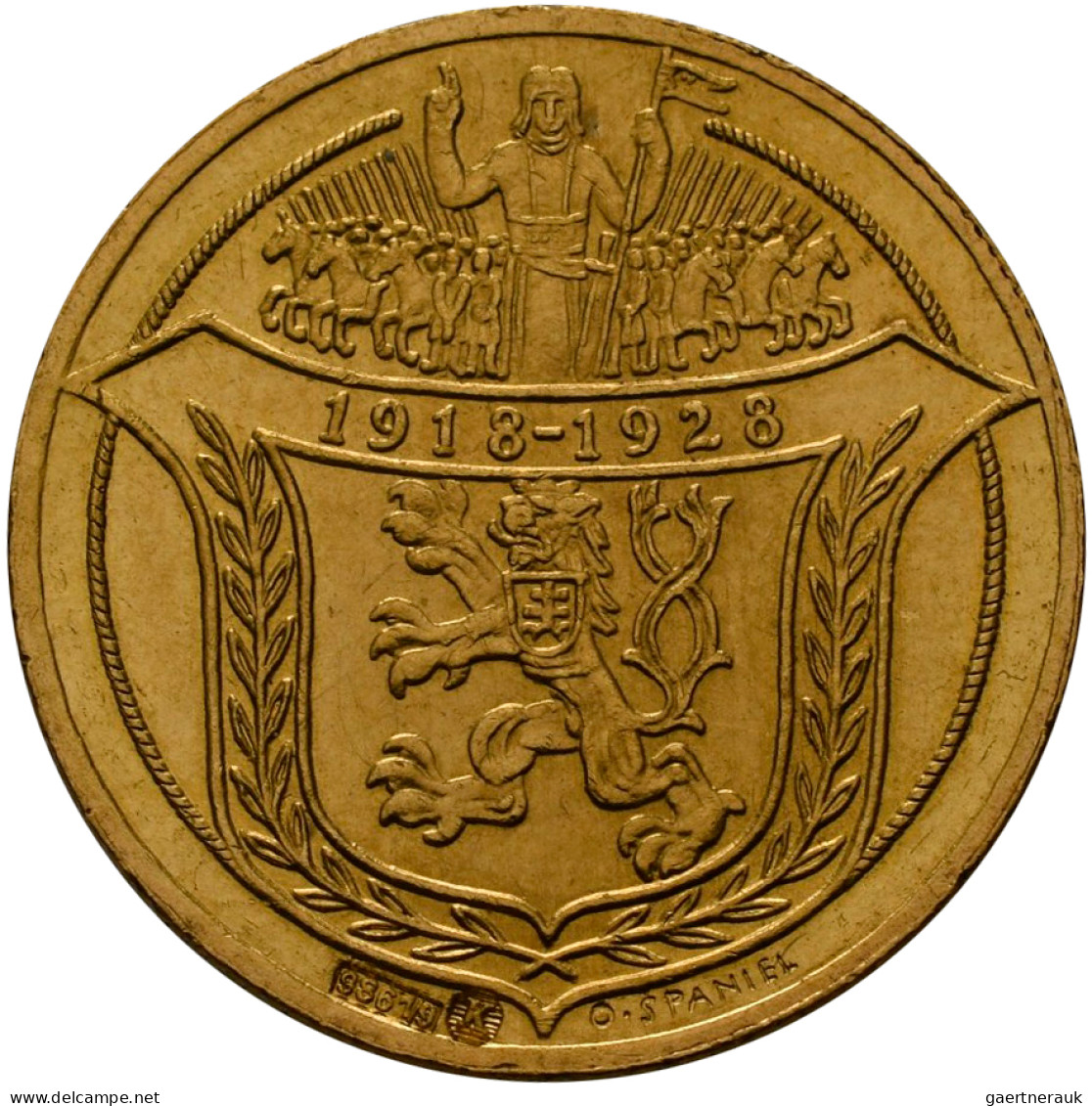 Tschechoslowakei: LATE ARRIVAL: Tschechoslowakei: Medaille Zu 2 Dukaten 1928 Vom - Checoslovaquia