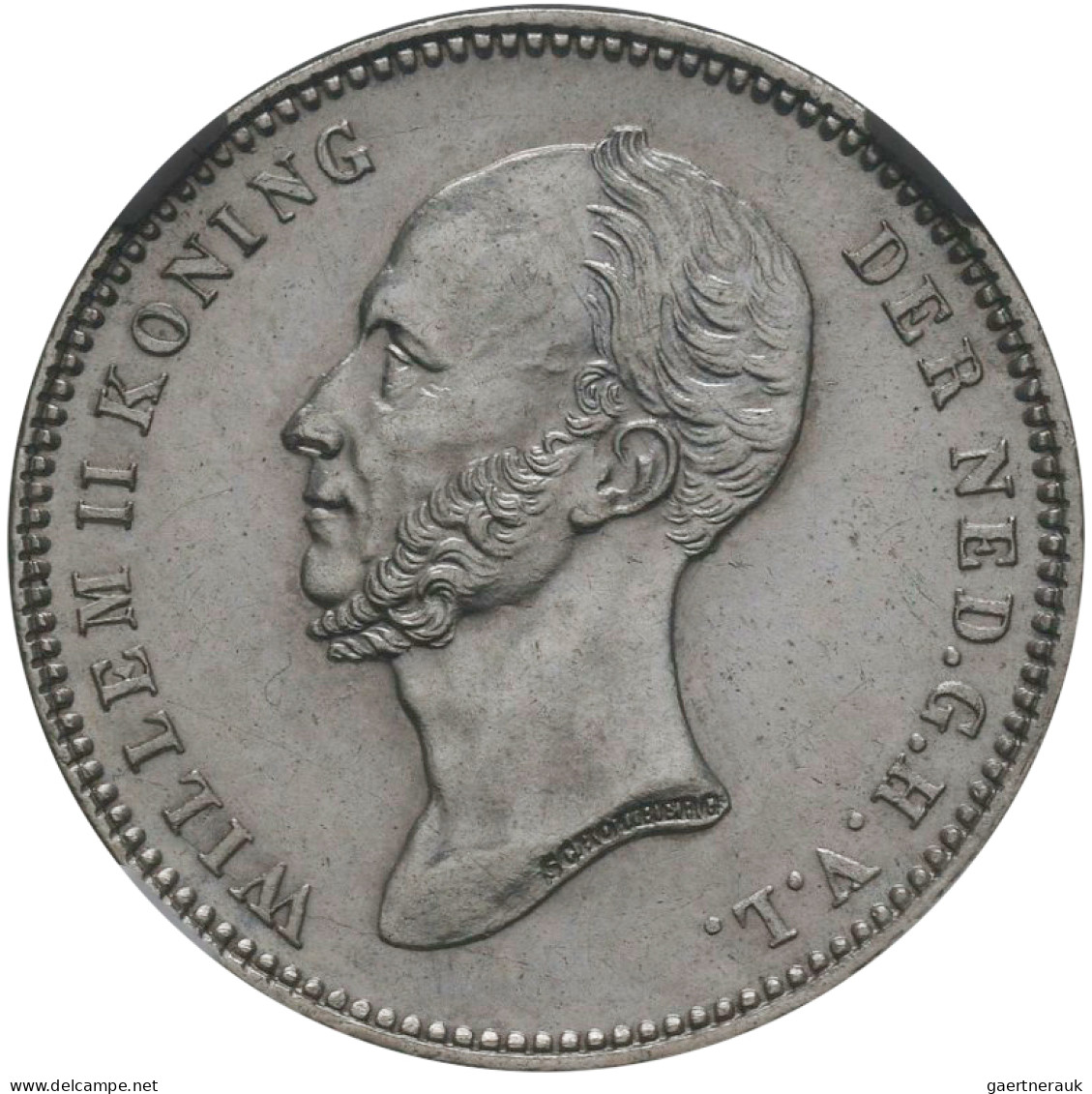 Niederlande: LATE ARRIVAL: Niederlande, Wilhelm II. 1840-1849: 25 Cents 1849, Ut - 1840-1849: Willem II