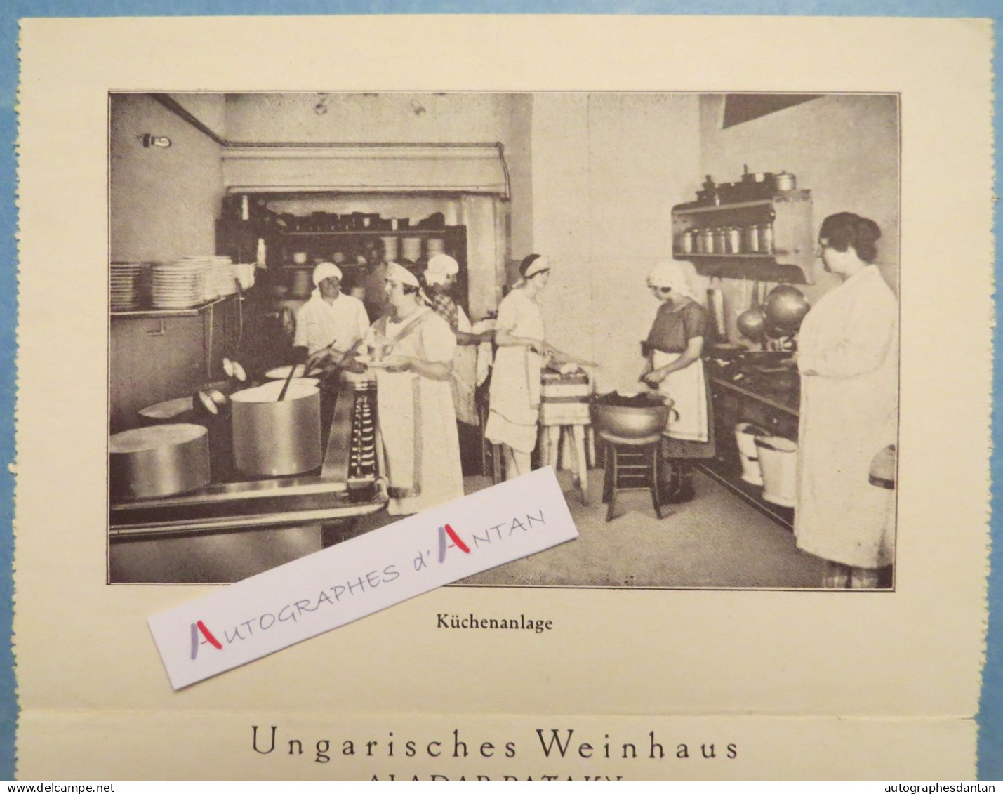 ● Ungarisches Weinhaus - Aladar Pataky - WIEN - Correspondance Jean HUGUES 1934 à Henri BERAUD Saint Didier au Mont d'or