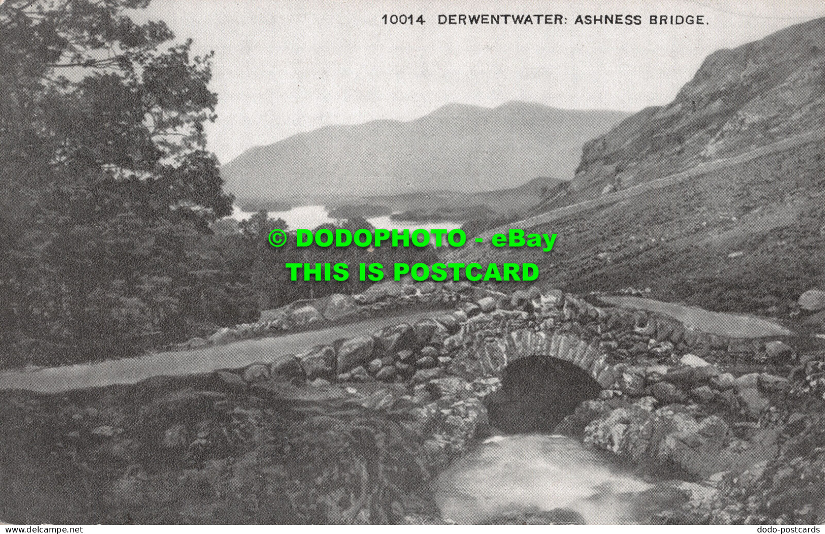 R506121 Derwentwater. Ashness Bridge. Photochrom. Grano Series - World