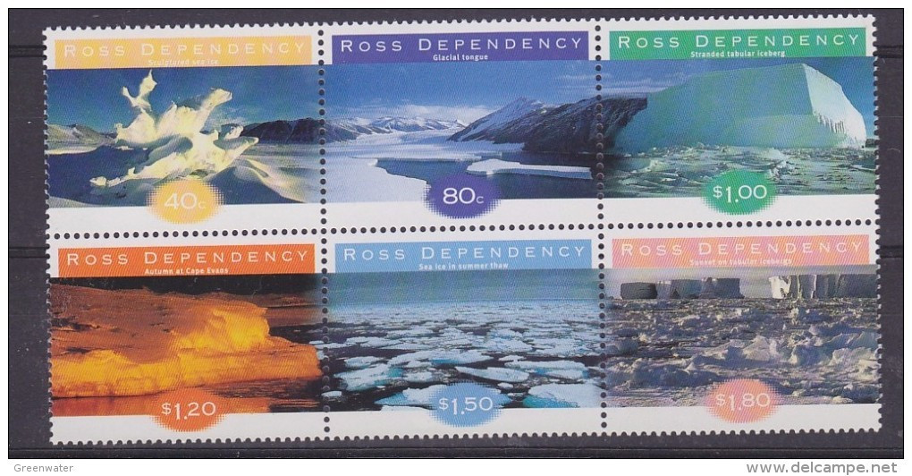 Ross Dependency 1998 Ice Formations 6v  Se Tenant ** Mnh (59662) ROCK BOTTOM - Unused Stamps