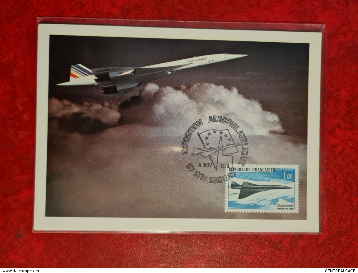 CARTE Maximum 1979 STRASBOURG EXPOSITIO AEROPHILATELIQUE CONCORDE - 1970-1979