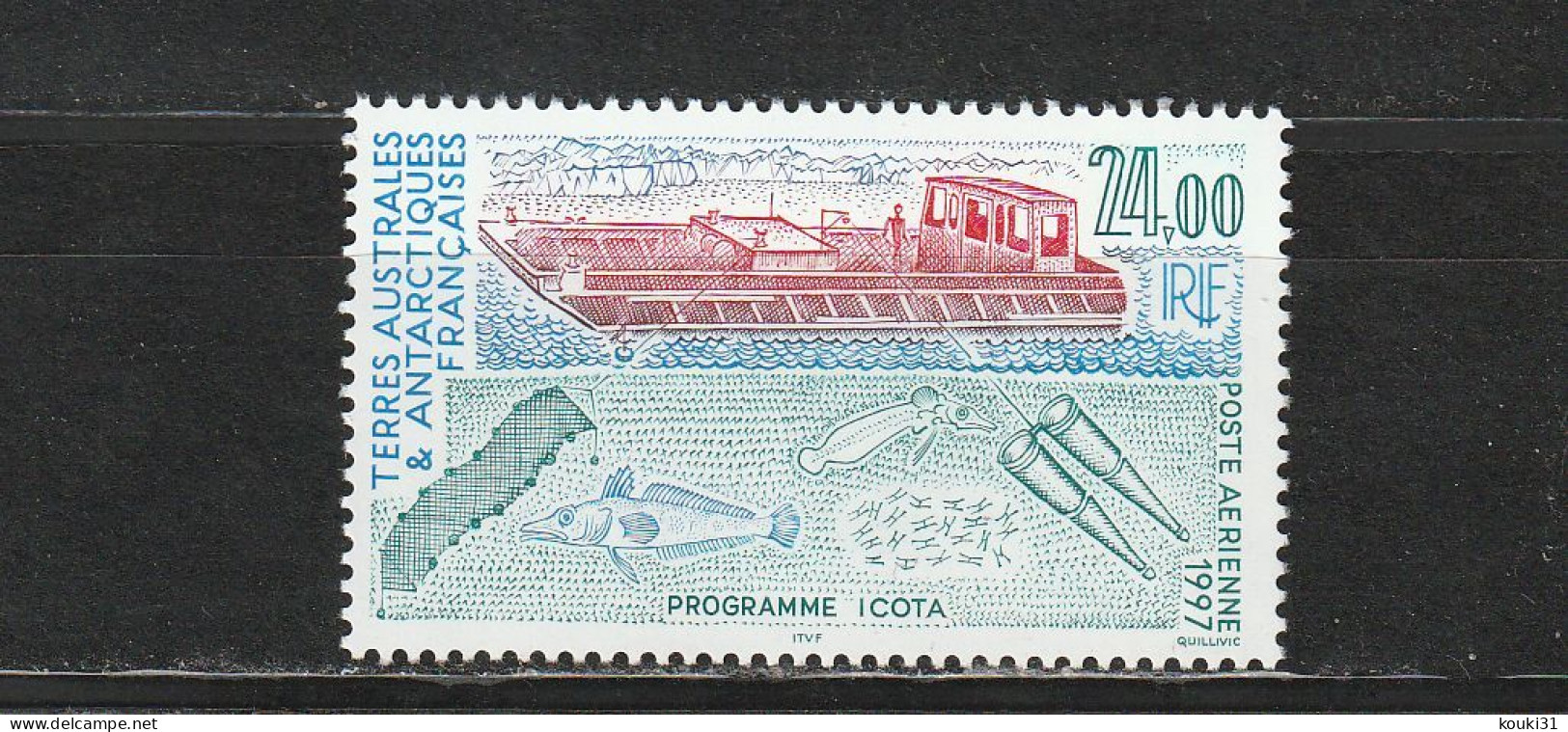 TAAF YT PA 144 ** : Programme ICOTA , Barge Et Filets  - 1997 - Corréo Aéreo