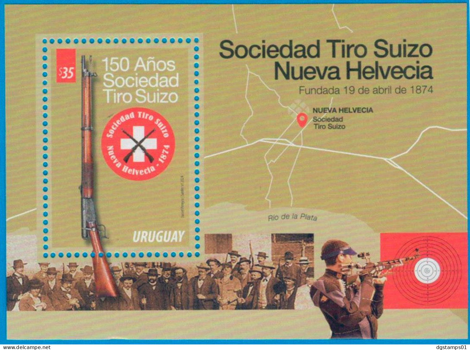 Uruguay 2024 ** 150 Years Nueva Helvecia Swiss Shooting Society. - Tiro (armi)