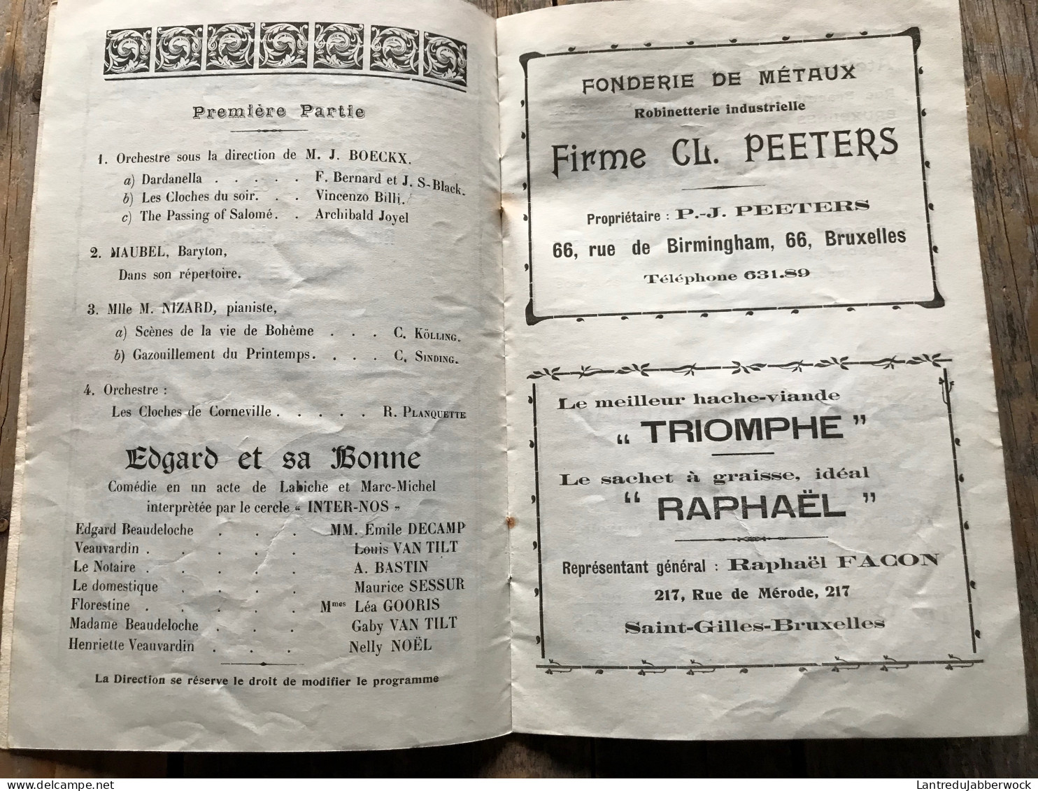 Programme 1924 Fête Annuelle Association Des Anciens élèves Des écoles Industrielles Du Grand Bruxelles Régionalisme Pub - Bélgica