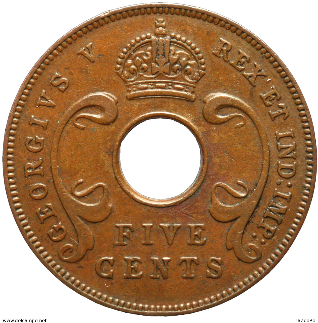 LaZooRo: East Africa 5 Cents 1935 XF / UNC - Kolonien
