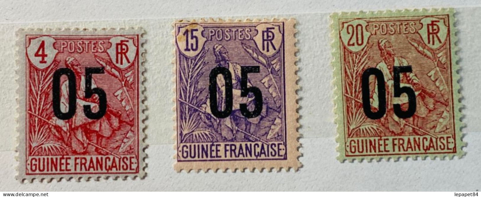 Guinée Française YT N°56-57-58 Neuf* - Unused Stamps