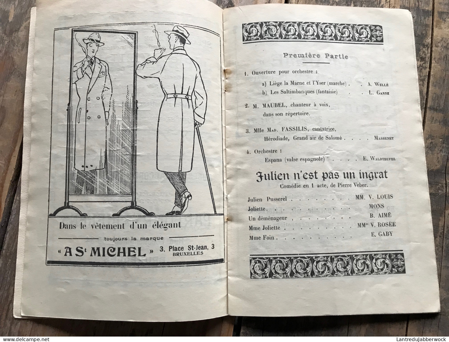 Programme 1925 Fête Annuelle Association Des Anciens élèves Des écoles Industrielles Du Grand Bruxelles Régionalisme Pub - Bélgica