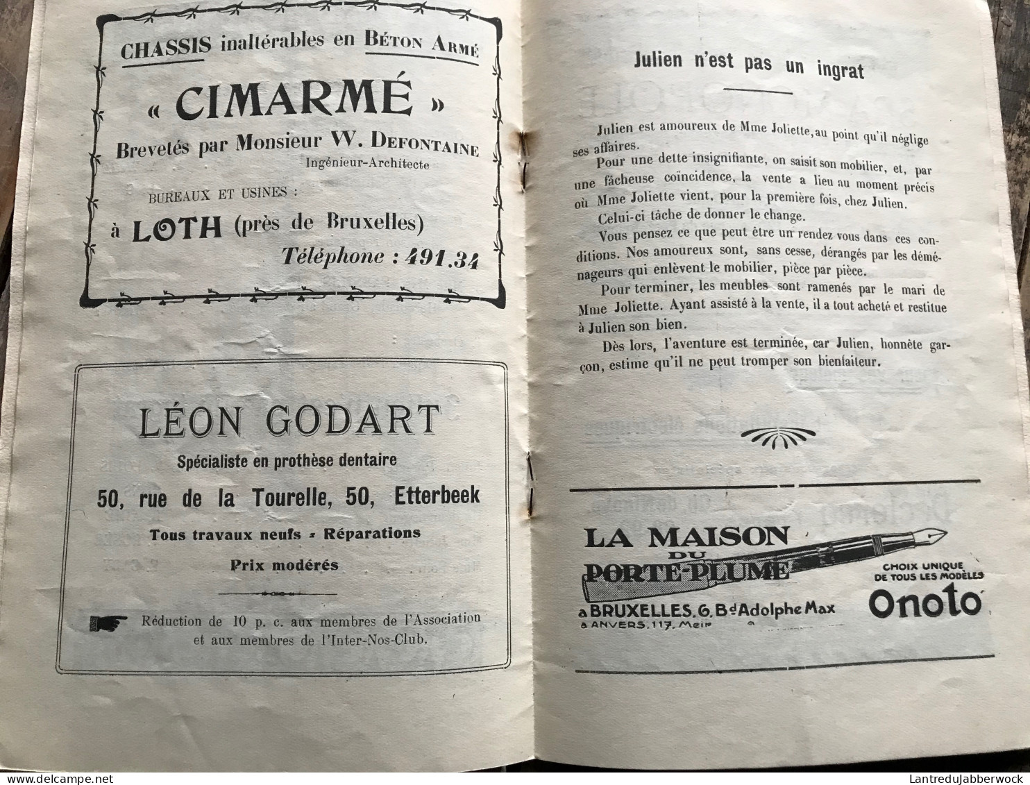 Programme 1925 Fête Annuelle Association Des Anciens élèves Des écoles Industrielles Du Grand Bruxelles Régionalisme Pub - Belgium