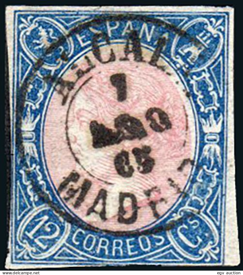 Madrid - Edi O 70 - 12 Cuartos - Mat Fech. Tp. II "Alcalá" - Used Stamps