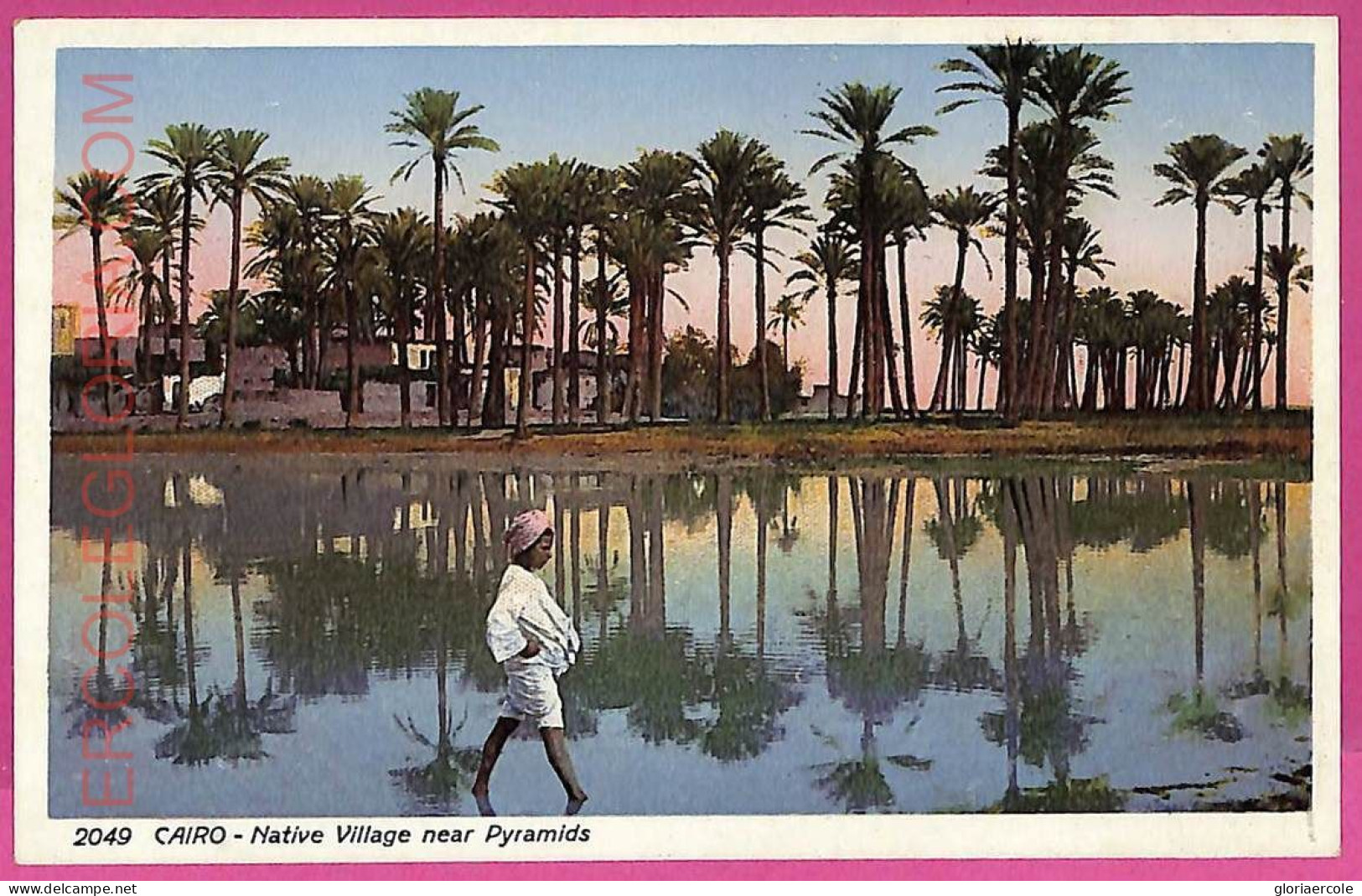 Ag2951 - EGYPT - VINTAGE POSTCARD - Cairo, Narive Village Near Pyramids - Caïro