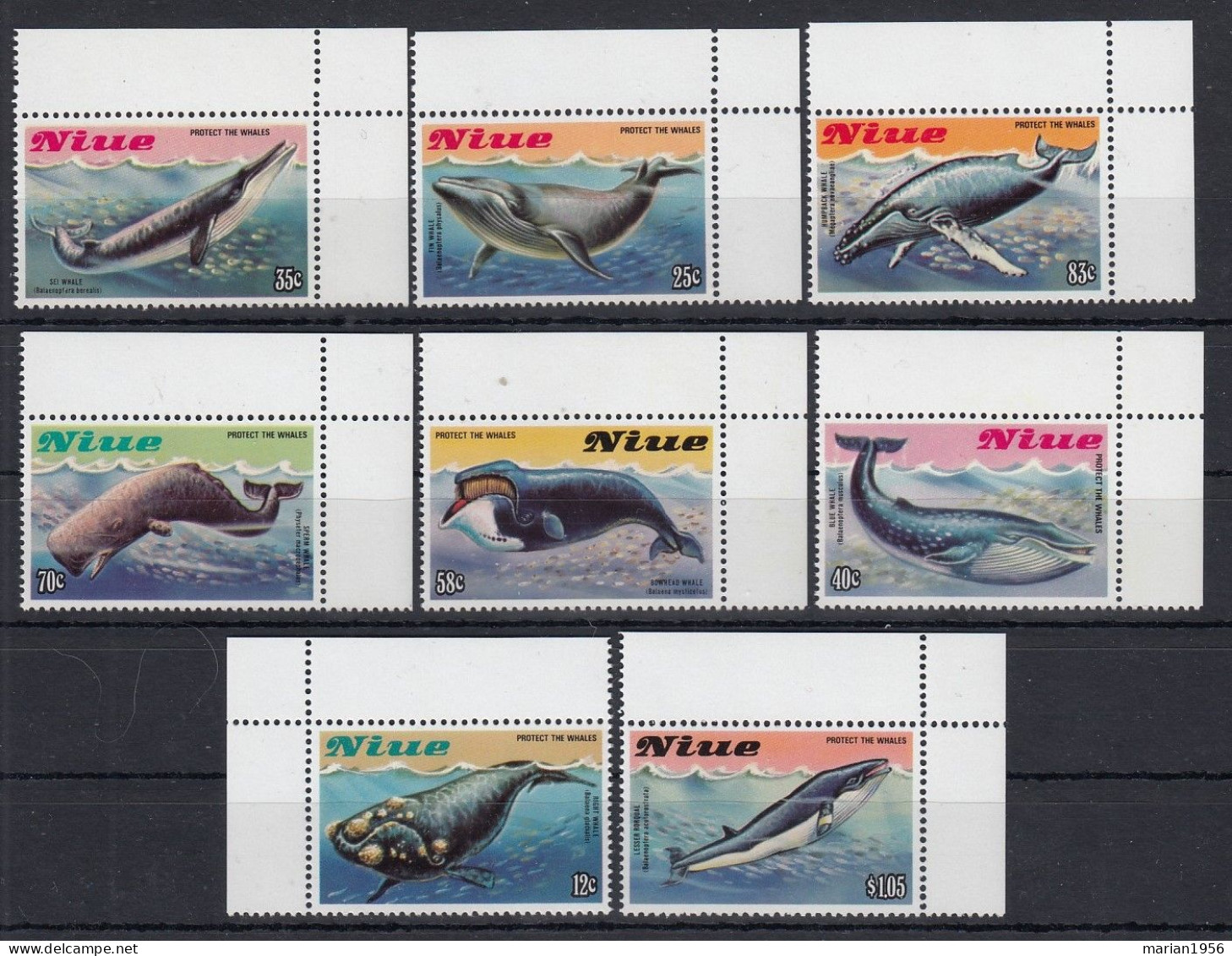 Niue 1983 - Vie Marine - BALEINES - Mich. 38 Eur. - MNH - Balene