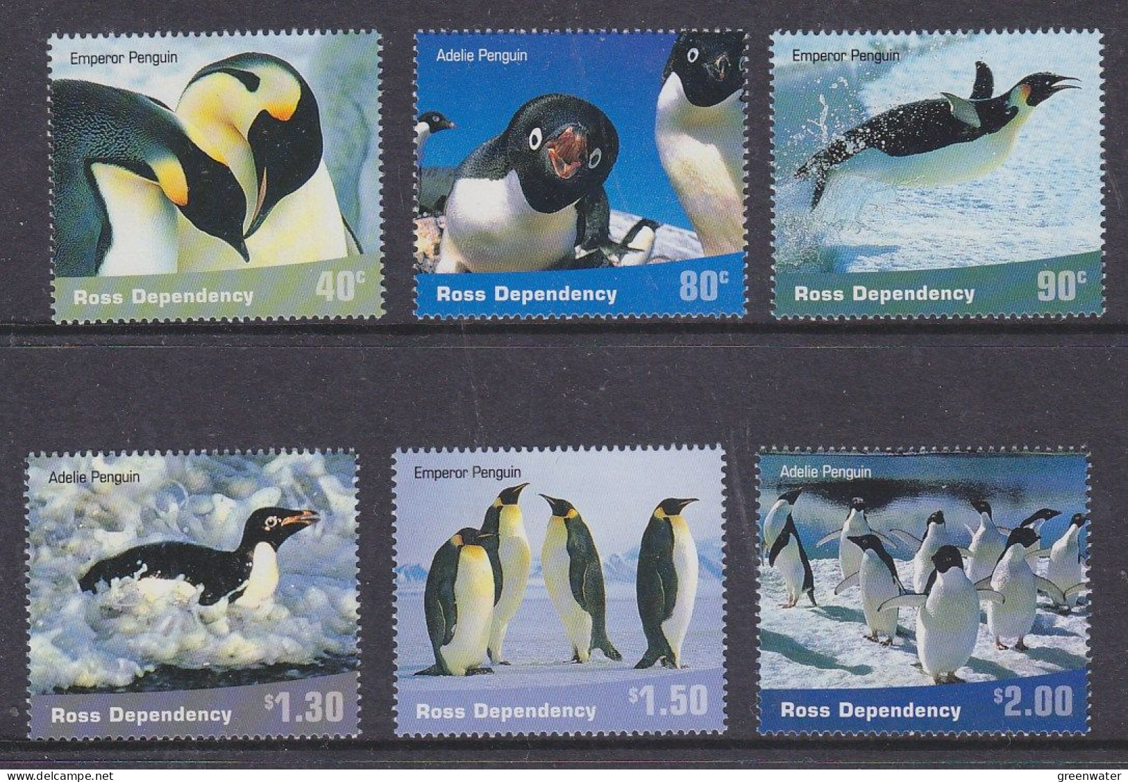 Ross Dependency 2001 Penguins 6v ** Mnh (59663A) - Unused Stamps