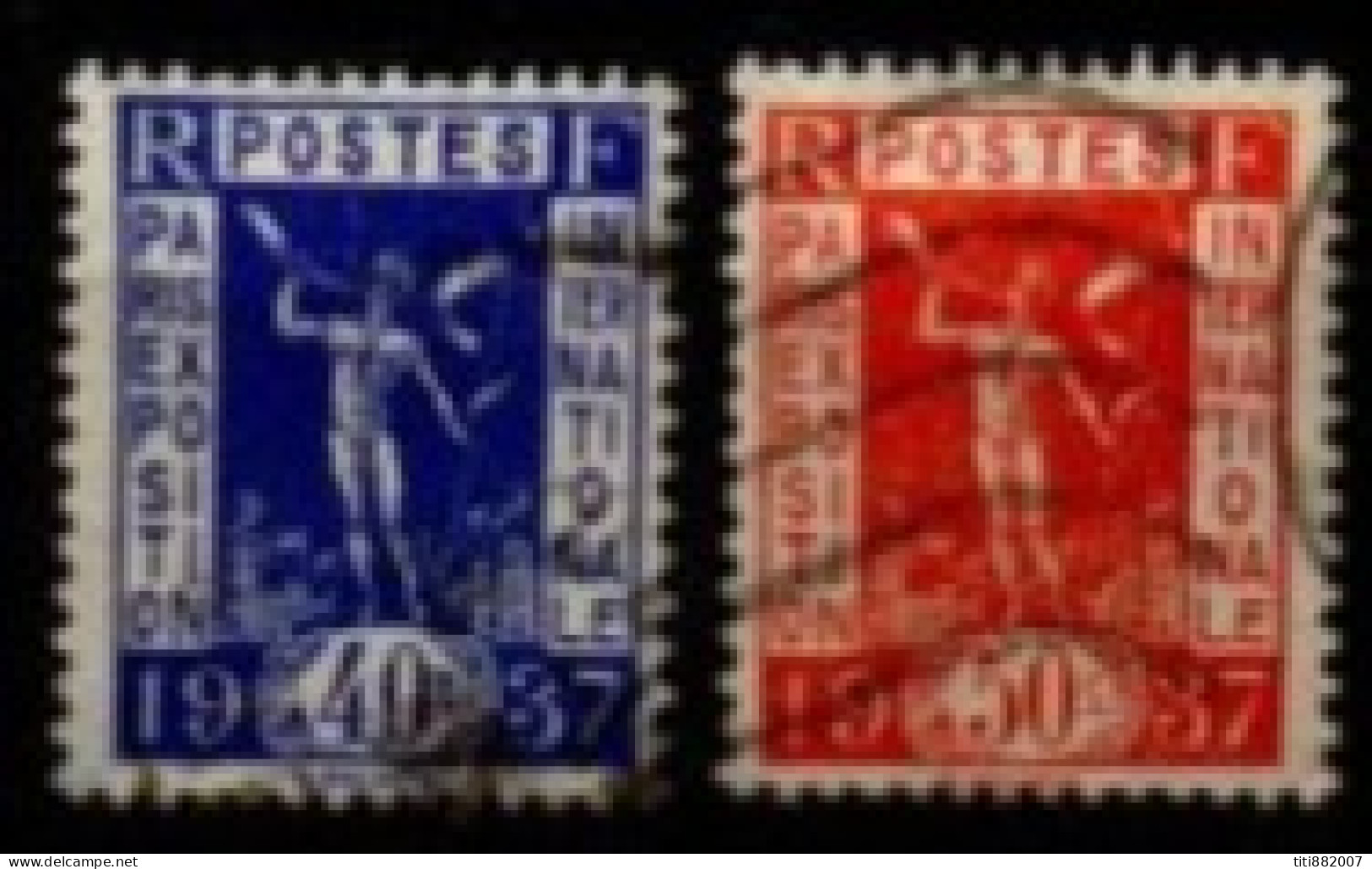 FRANCE    -   1936 .   Y&T N° 324 / 325 Oblitérés. - Usados