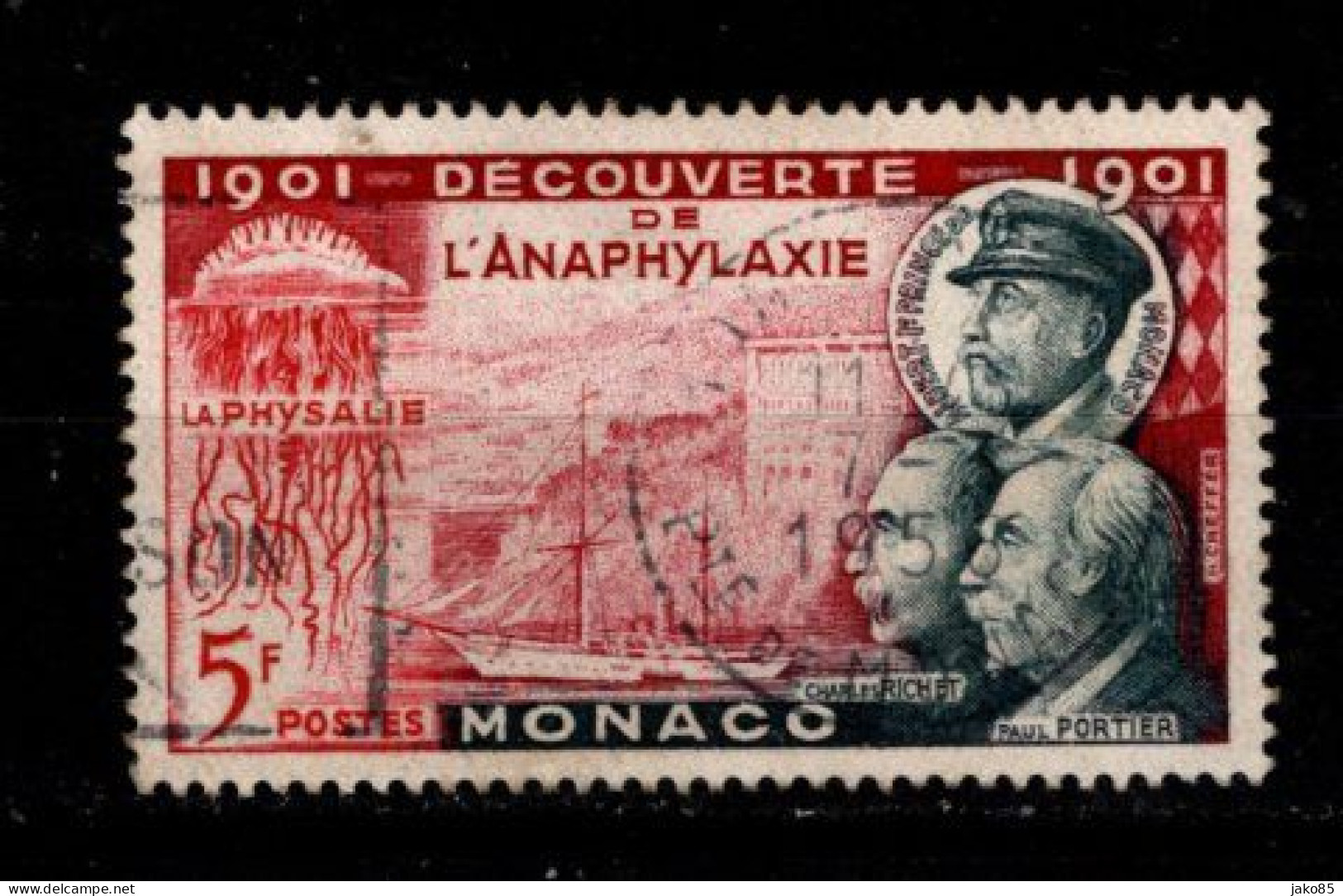 - MONACO - 1953 - YT N° 395 - Oblitéré - L'anaphylaxie - Gebraucht