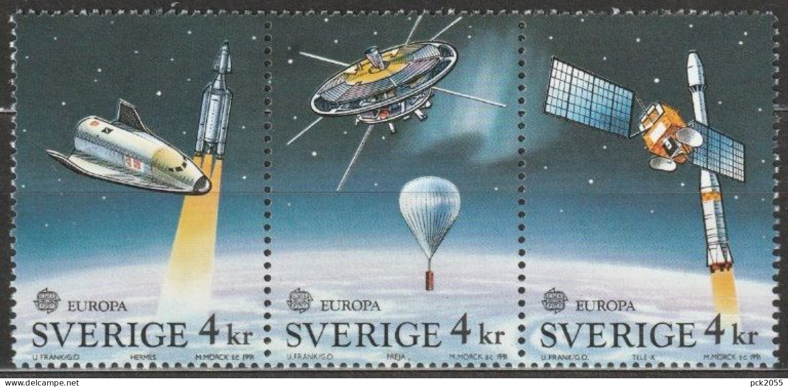 Schweden 1991 Mi-Nr.1663 - 1665 ** Postfrisch Europa Weltraumfahrt ( 7593) - Nuevos