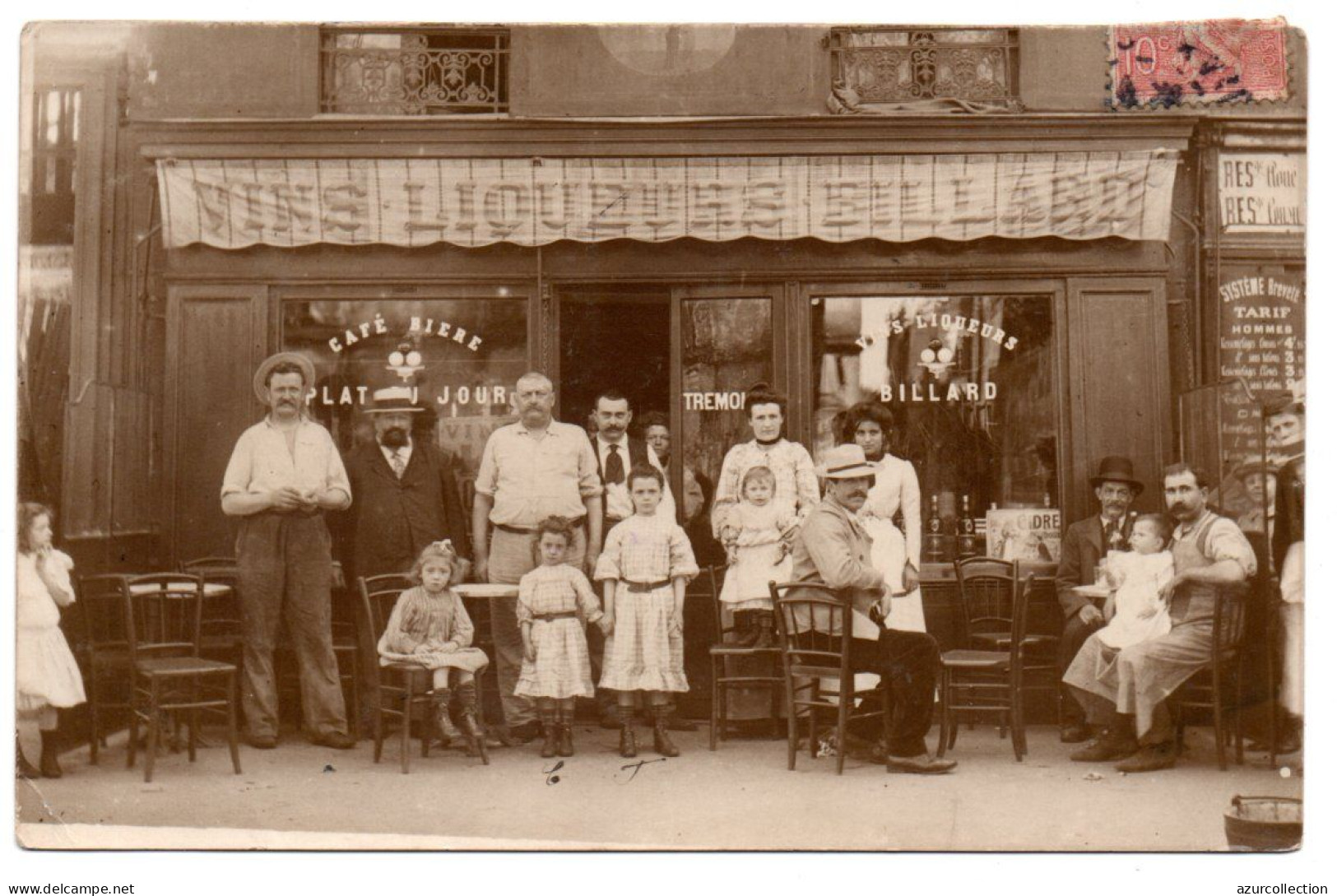 Devanture Et Terrasse De Café. Carte Photo Animée Non Située - Cafes