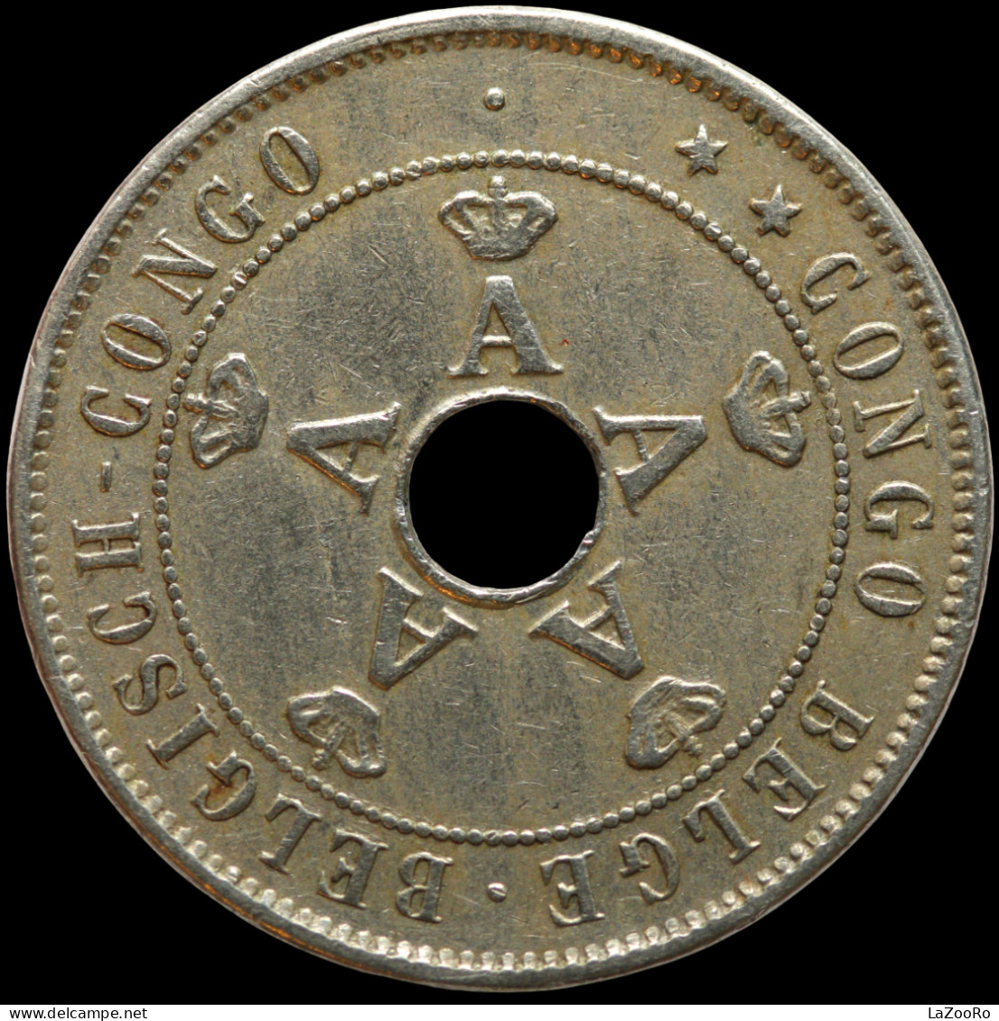 LaZooRo: Belgian Congo 20 Centimes 1911 XF / UNC - 1945-1951: Régence