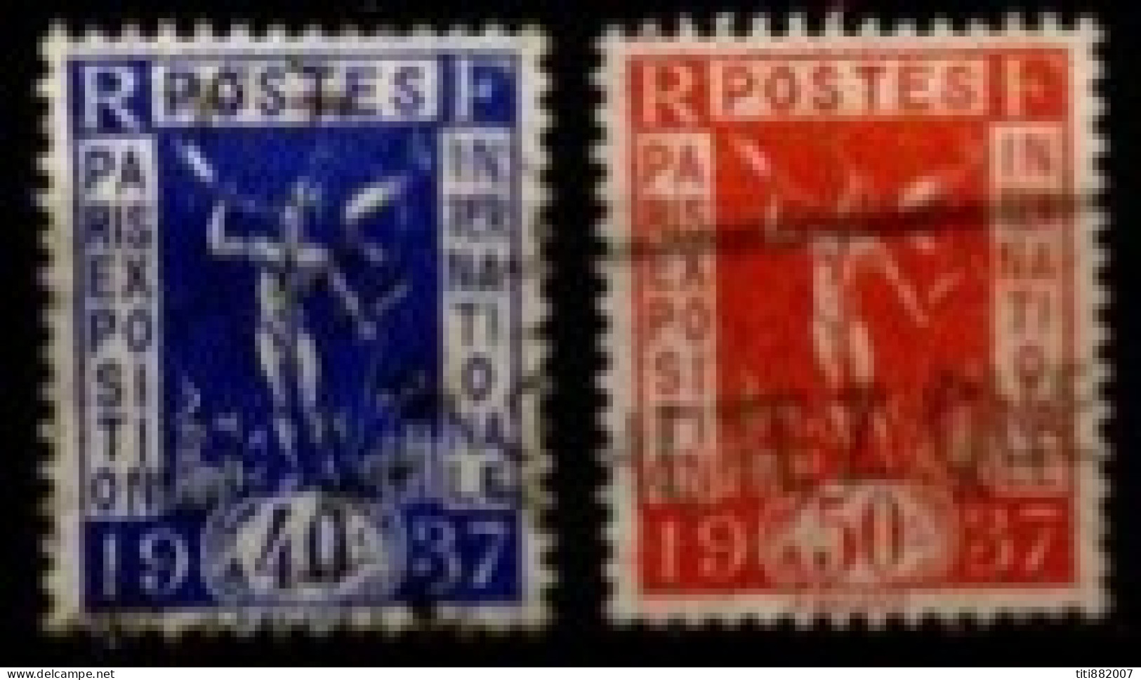 FRANCE    -   1936 .   Y&T N° 324 / 325 Oblitérés. - Used Stamps