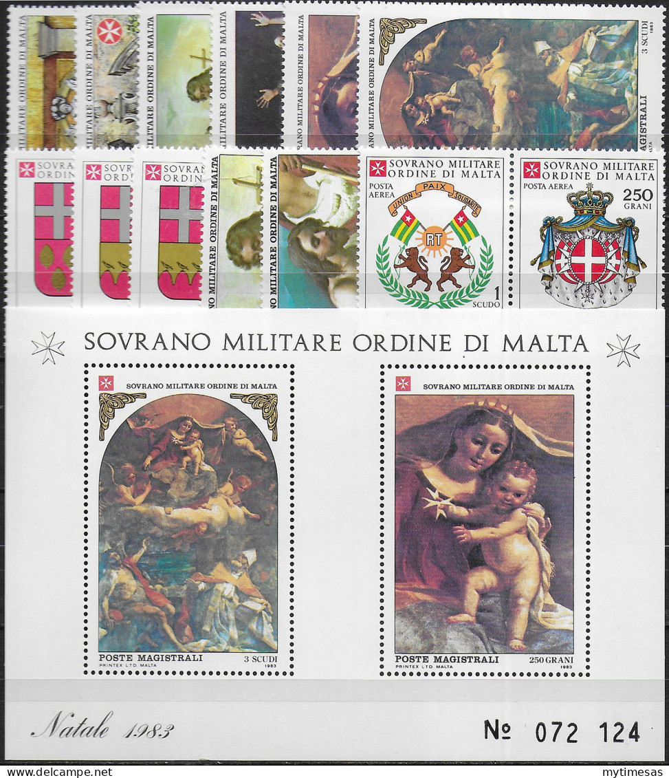 1983 SMOM Complete Year 13v.+1MS MNH - Sonstige & Ohne Zuordnung