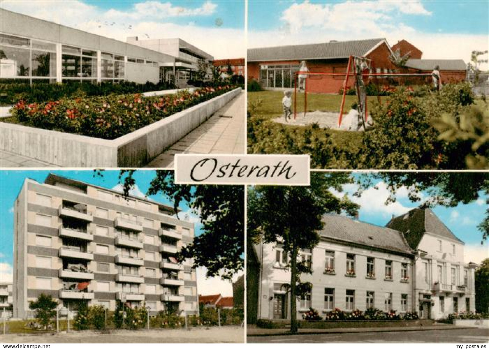 73887293 Osterath Schule Kinderspielplatz Wohnblock Gebaeude Osterath - Meerbusch