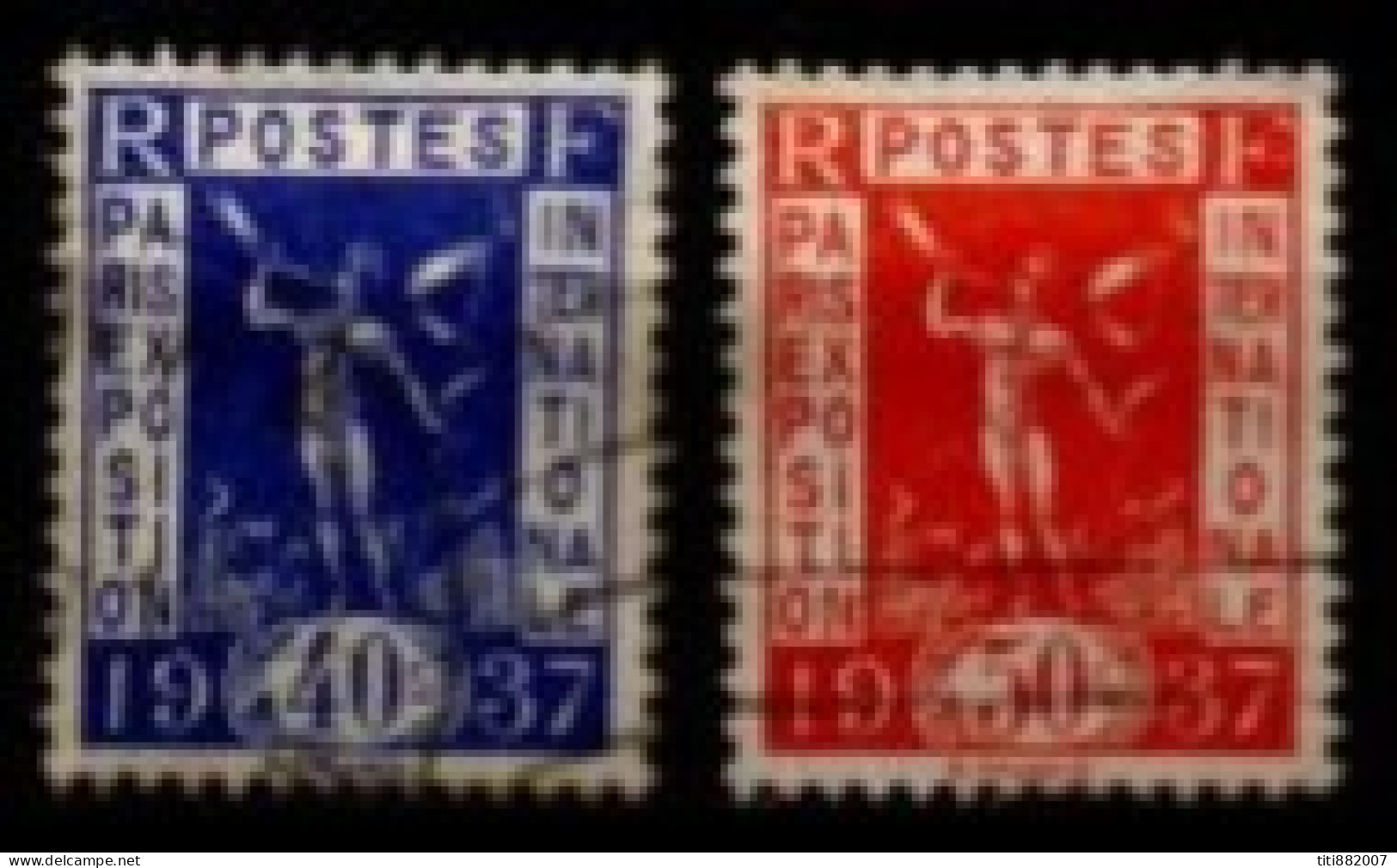 FRANCE    -   1936 .   Y&T N° 324 / 325 Oblitérés. - Usados