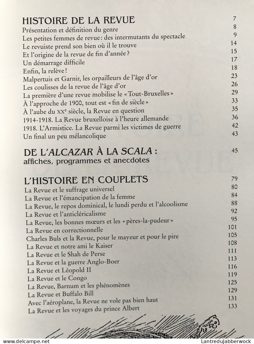 JEAN LEO L'AGE D'OR DE LA REVUE BRUXELLOISE L'histoire En Couplets Régionalisme L'Alcazar Scala Léopold II Congo Buls - Belgium