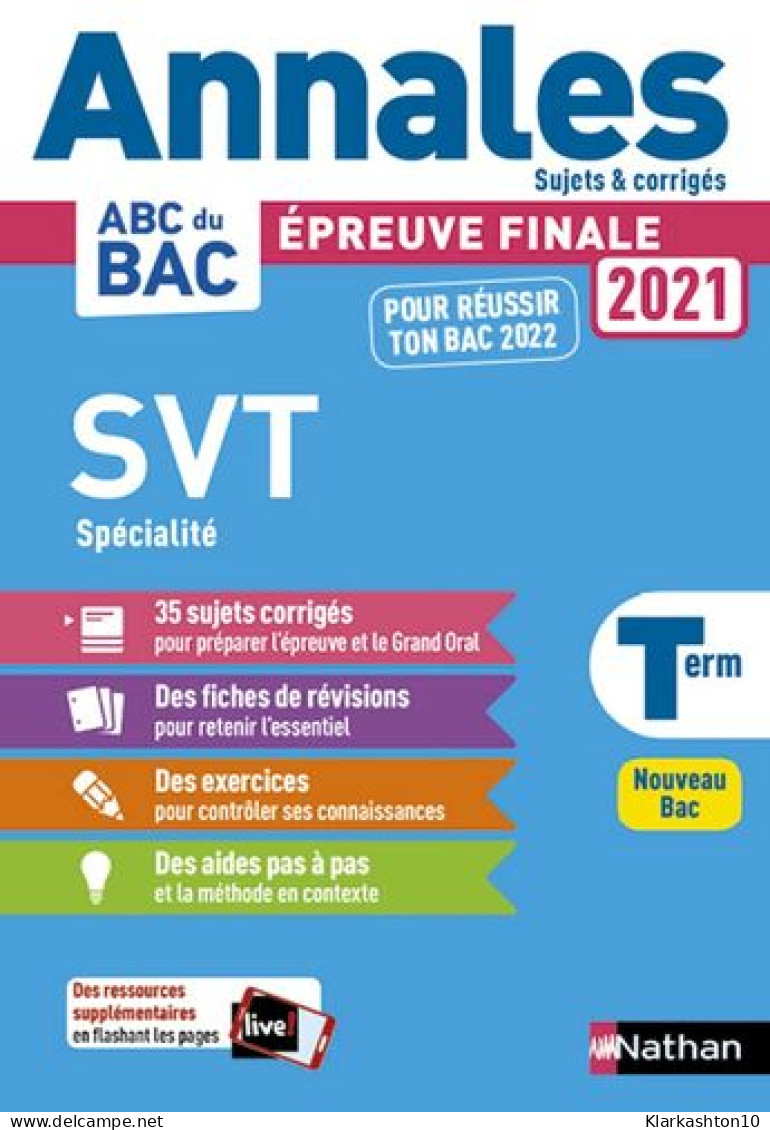Annales Bac 2021 SVT Term - Corrigé - Autres & Non Classés