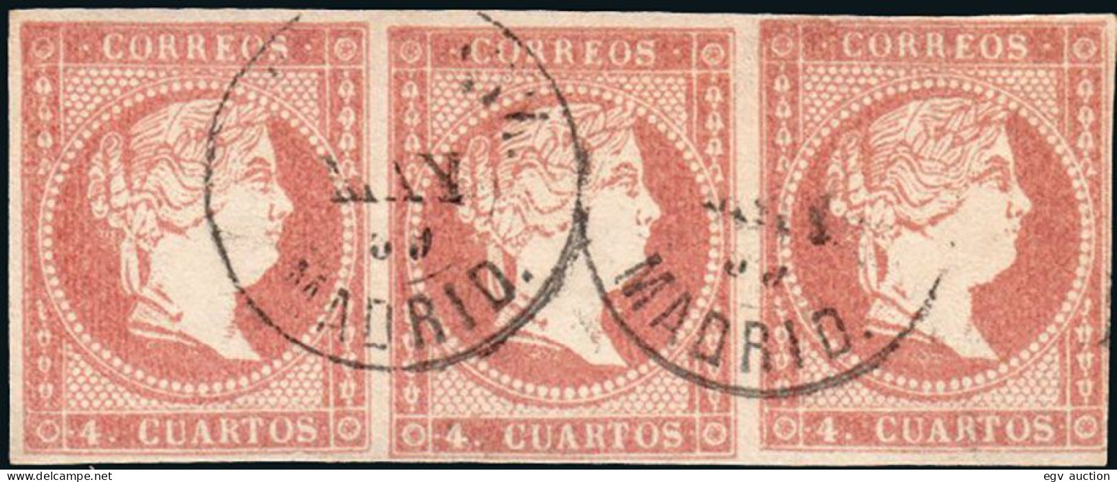 Madrid - Edi O 48 Tira 3 - 4 C. - Mat Fech. Tp. II "Aranjuez" - Used Stamps