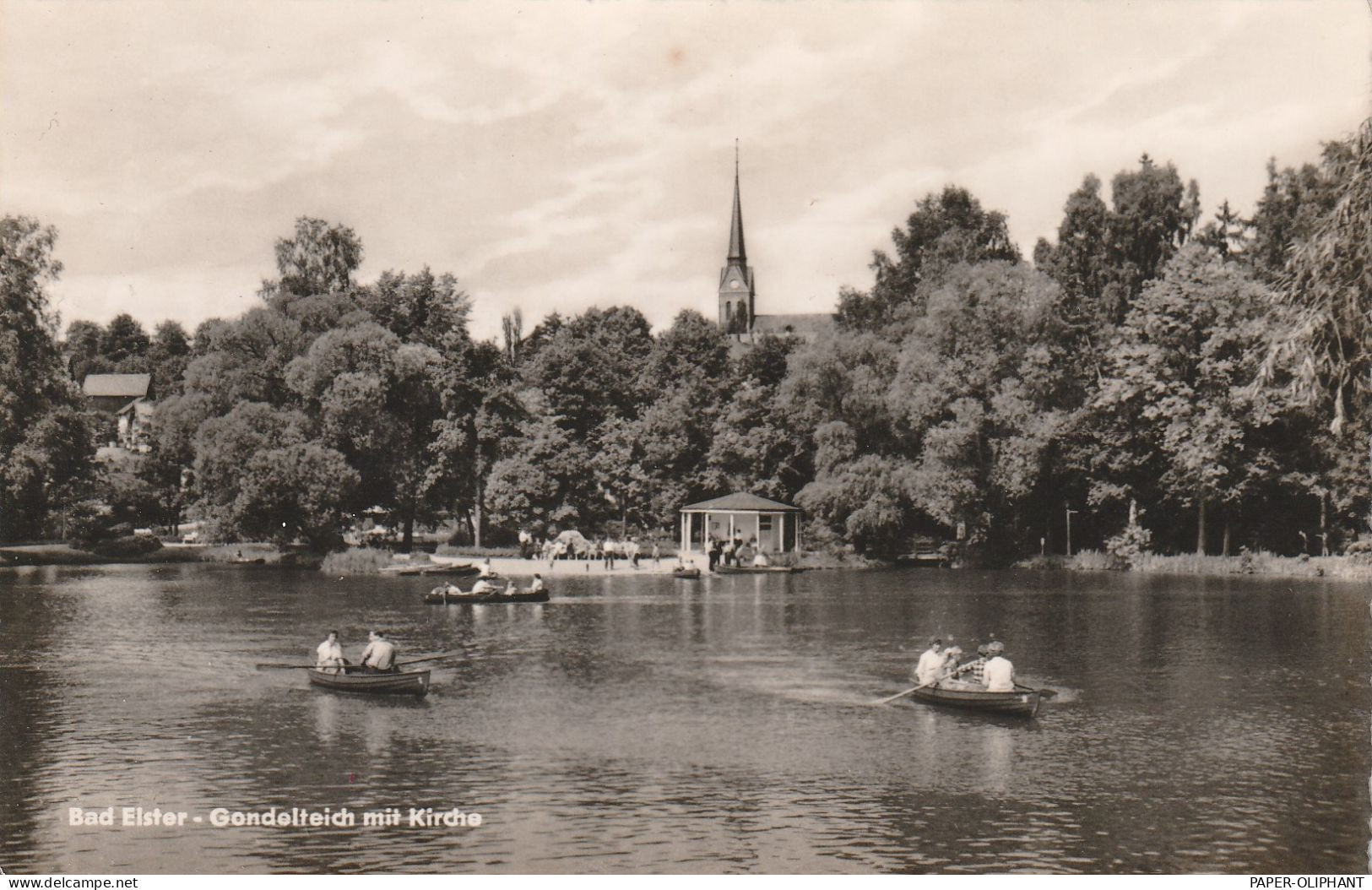 0-9933 BAD ELSTER, Gondelteich Mit Kirche, 1962, Verlag Oelschlägel - Bad Elster