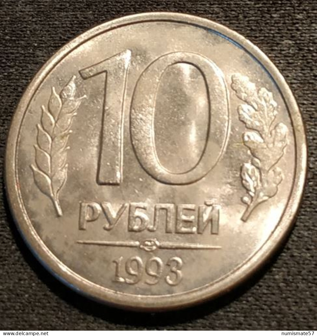 RUSSIE - RUSSIA - 10 ROUBLES 1993 ЛМД ( Leningrad ) - Tranche Lisse - Magnétique - KM 313a - РУБЛЕЙ - Rusia