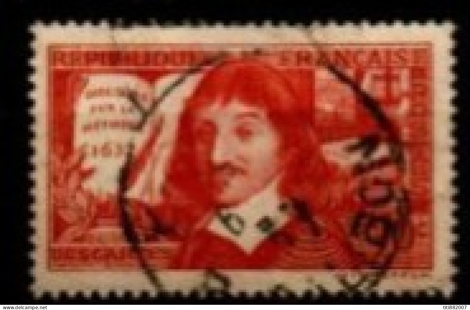 FRANCE    -   1937 .   Y&T N°  341 Oblitéré.    R. Descartes - Used Stamps