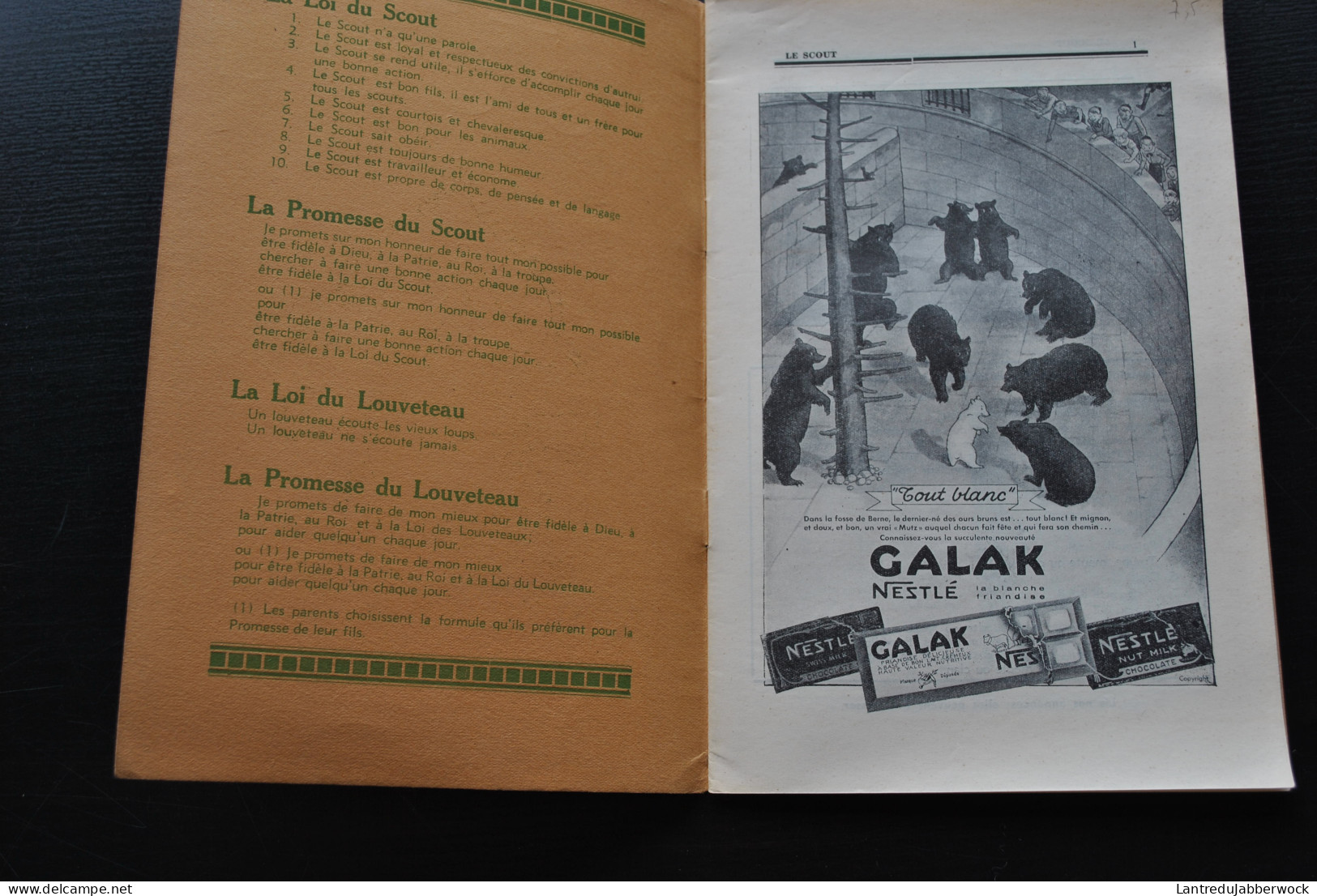 LE SCOUT Revue Mensuelle De L'Association Royale Des Boys-Scouts De Belgique N°5 1937 Lino De Rudi Probst Scoutisme RARE - 1900 - 1949