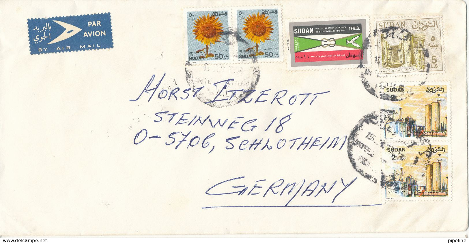 Sudan Cover Sent Air Mail To Germany Topic Stamps - Soedan (1954-...)