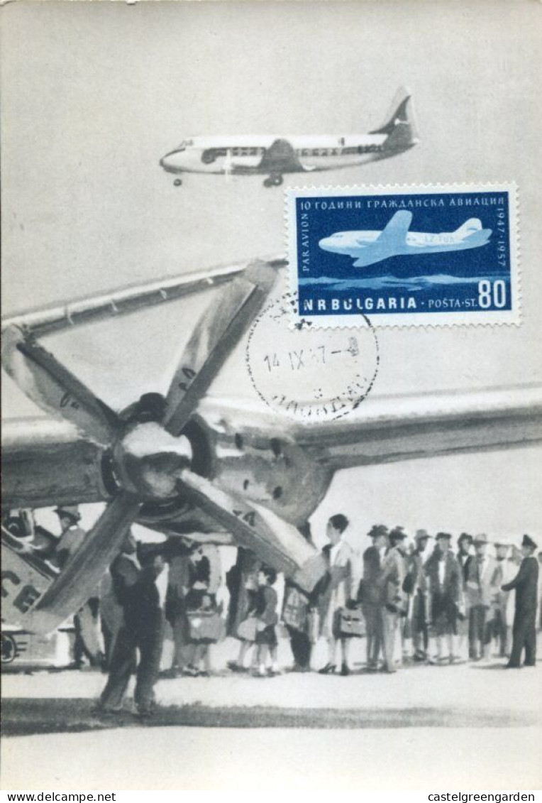 X200 Bulgaria ,  Maximum 1957 Airplane, Avions Aircraft Abf) Passenger Aircraft Lisunov Li-2 - Vliegtuigen
