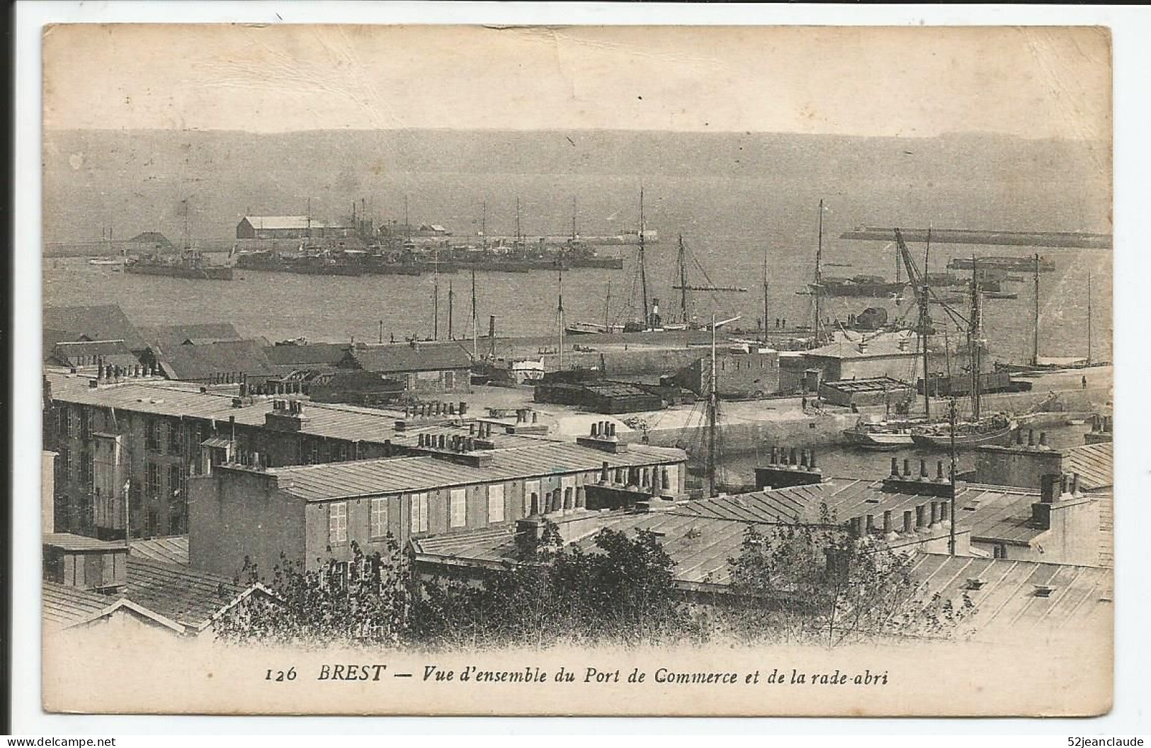 Vue D'Ensemble Du Port De Commerce Et De La Rade Abris    1925    N° 126 - Brest