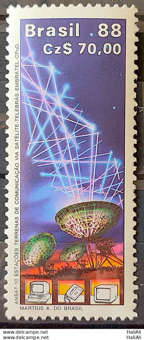 C 1617 Brazil Stamp Ansat 10 Communication Teles Embratel 1988 - Neufs