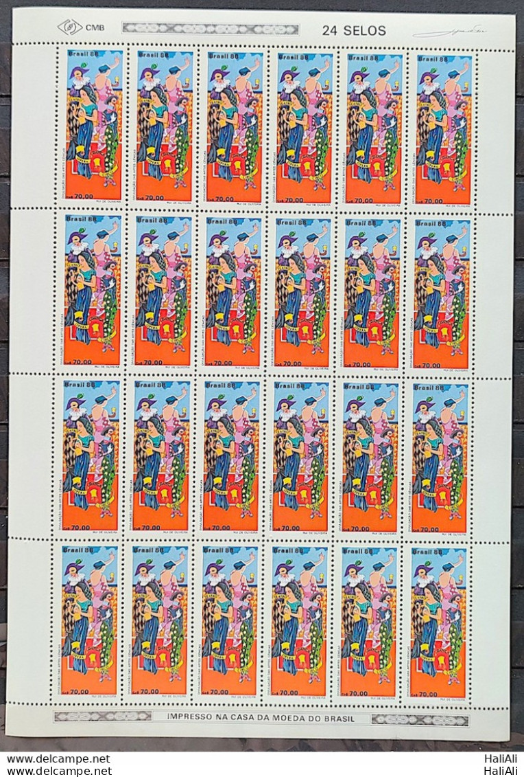 C 1618 Brazil Stamp Performing Arts Theater Woman Ninfa 1988 Sheet - Neufs