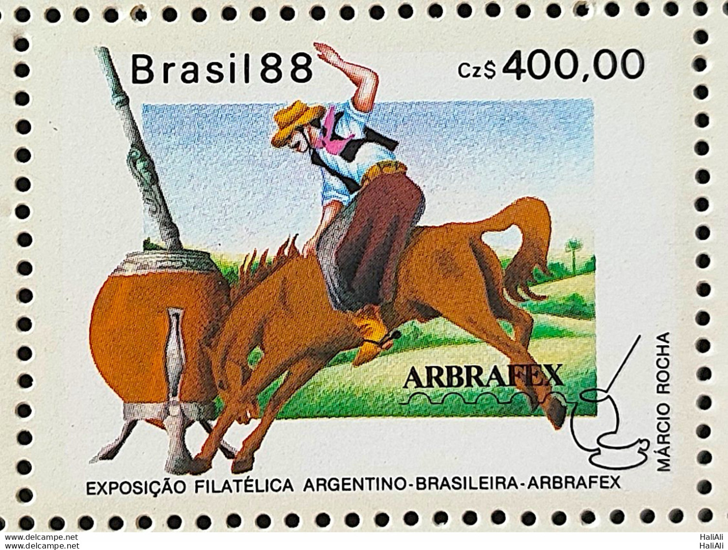 C 1607 Brazil Stamp Arbrafex Argentina Filatory Postal Service Horse 1988 - Ungebraucht