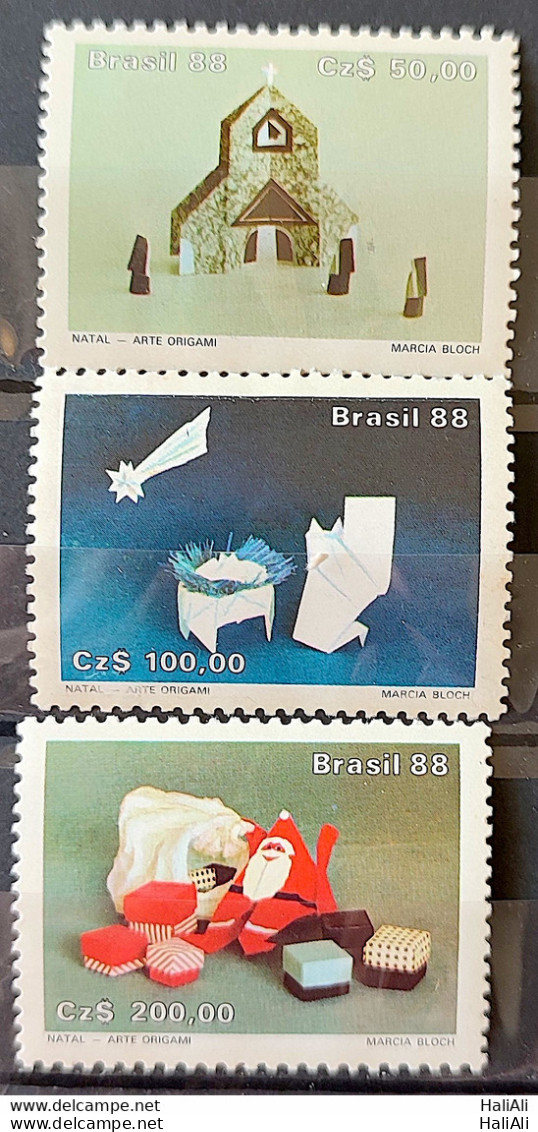 C 1603 Brazil Stamp Christmas Religion Church Jesus Santa Claus 1988 Complete Series - Nuevos