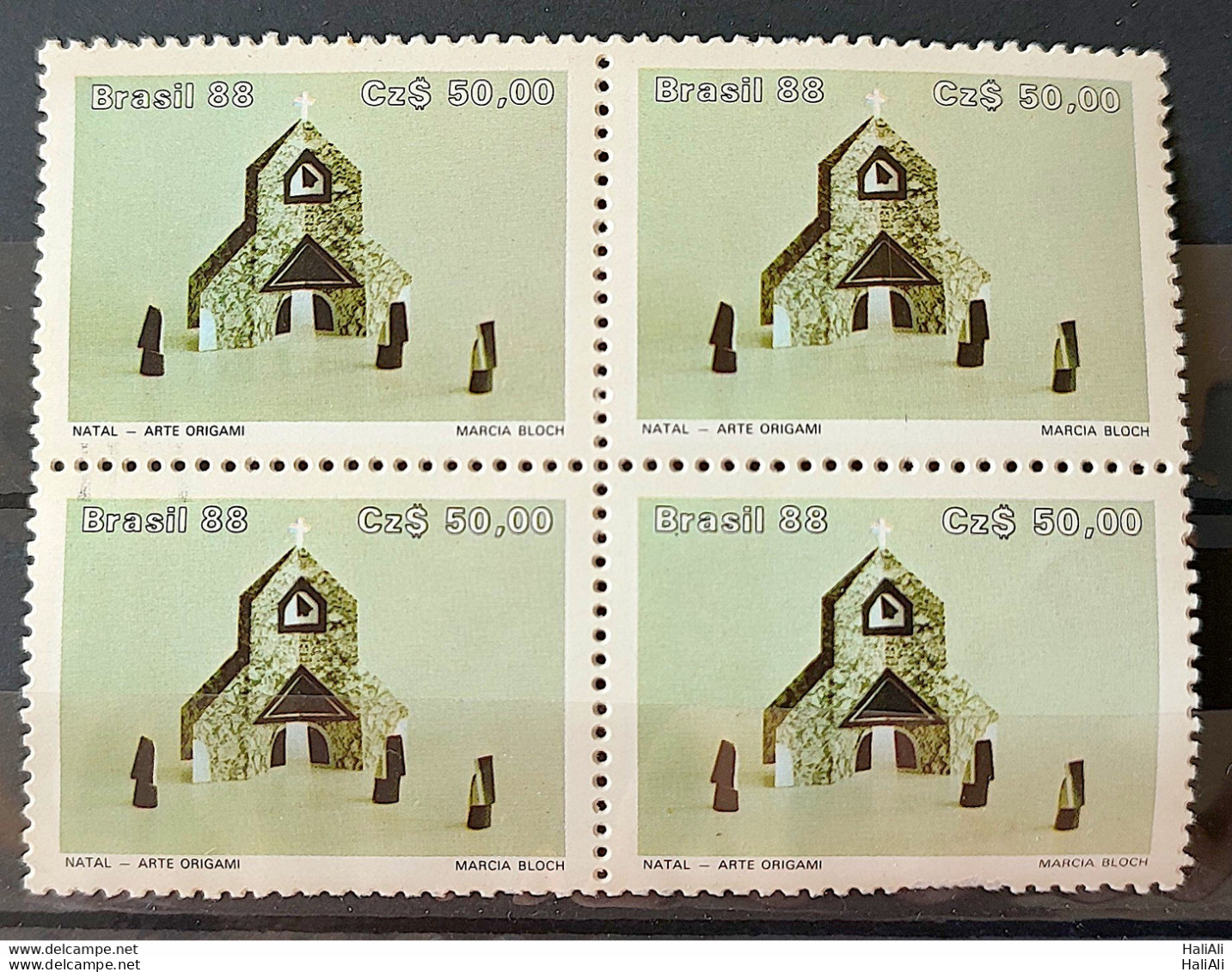 C 1603 Brazil Stamp Christmas Religion Church 1988 Block Of 4 - Neufs