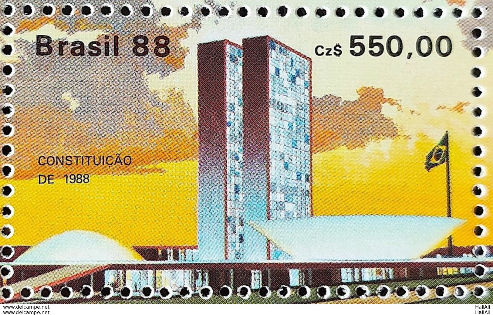 C 1600 Brazil Stamp Promulgation Of The Constitution Brasilia National Congress 1988 - Nuevos