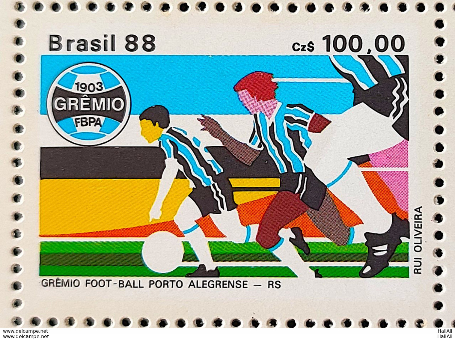 C 1598 Brazil Stamp Soccer Clubs Gremio 1988 - Ungebraucht