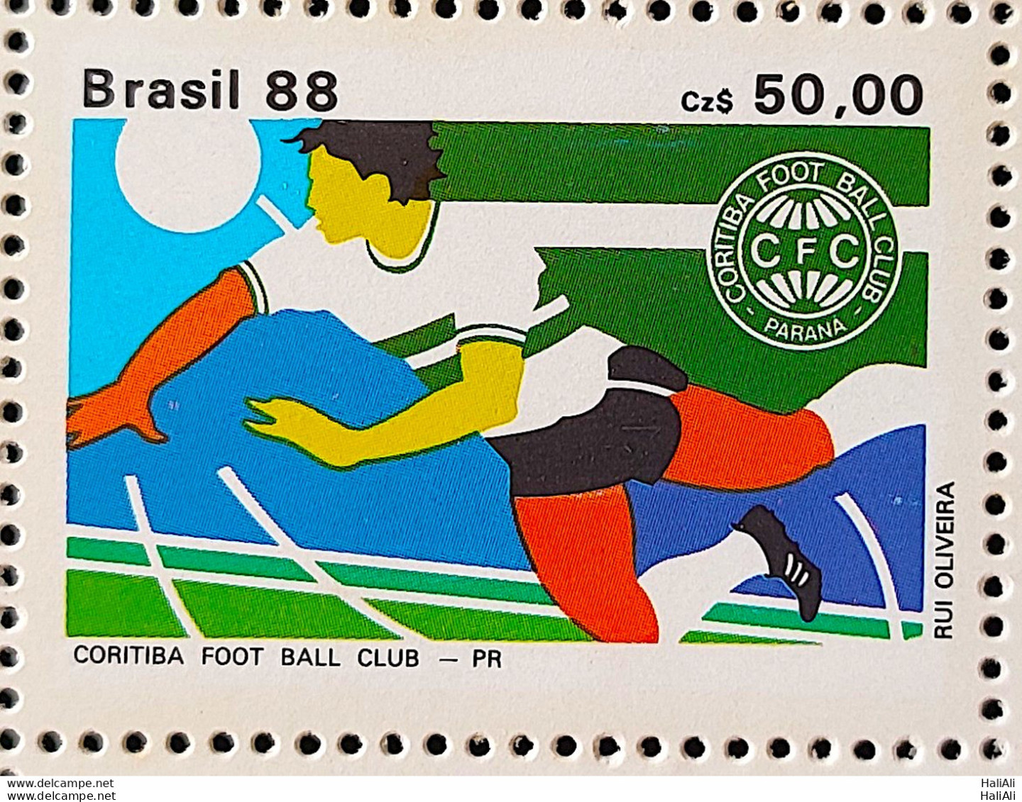 C 1597 Brazil Stamp Coritiba Soccer Clubs 1988 - Ungebraucht