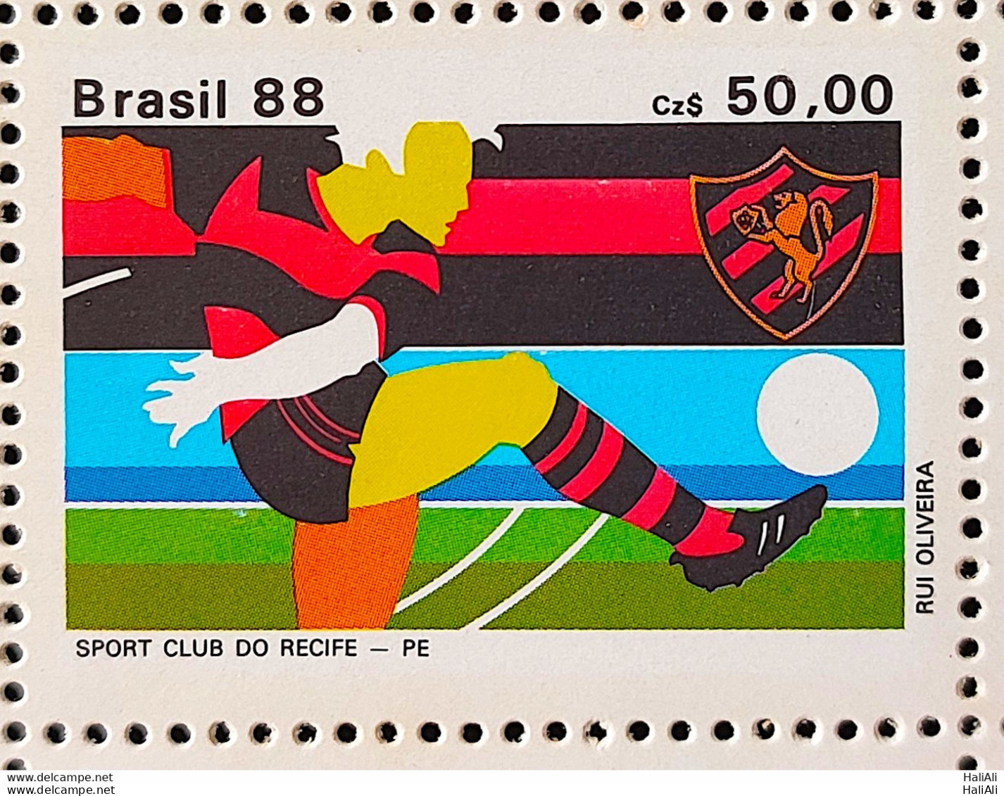 C 1596 Brazil Stamp Soccer Clubs Sport Recife 1988 - Ungebraucht
