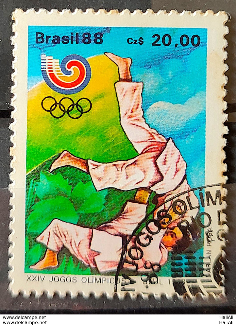 C 1590 Brazil Stamp Seoul Korea Olympics From South Judo 1988 Circulated 2 - Usati