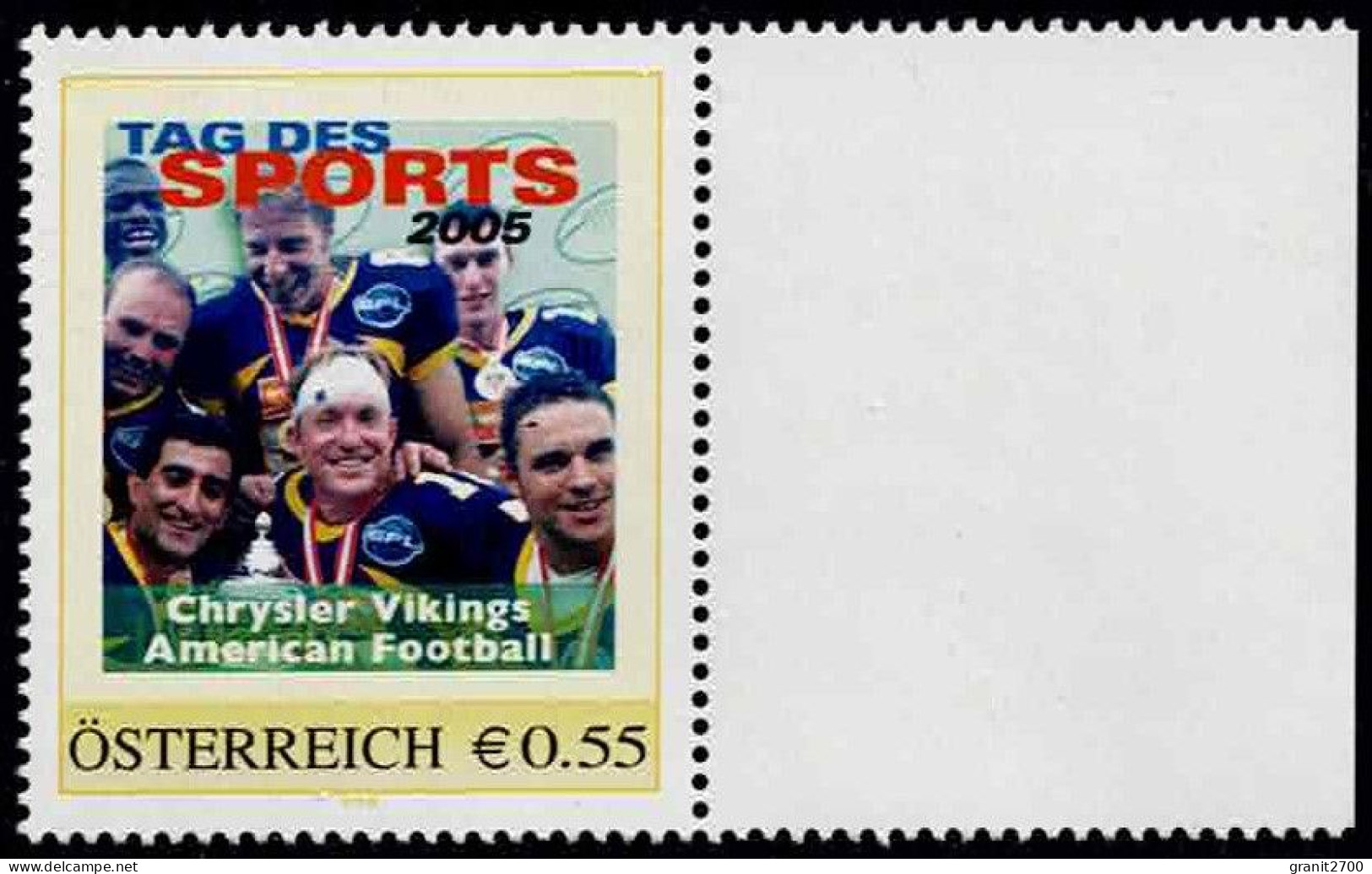 PM  Tag Des Sports 2005 - Chrysler Vikings - American  Football  Ex Bogen Nr. 8007308  Postfrisch - Personnalized Stamps